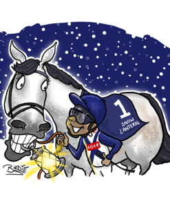 Snow Lantern Horse Racing Gifts By Birdie